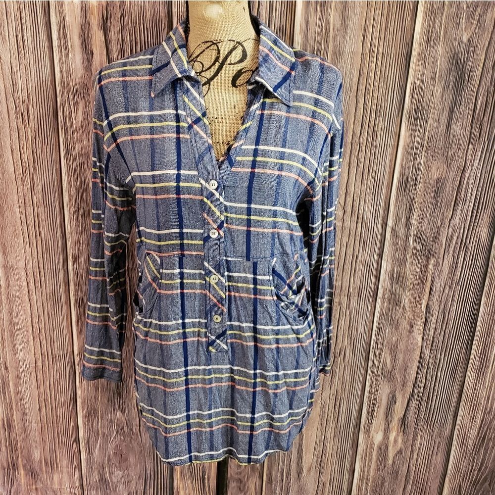 Tracy Reese Plenty Button Front Plaid Shirt